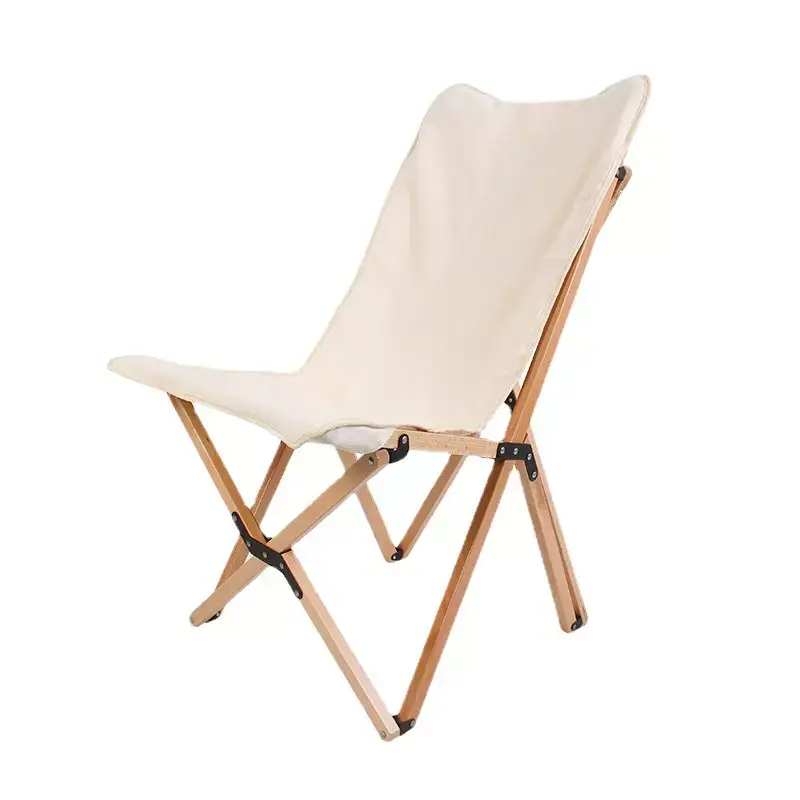 Folding camping portable beach solid wood chairs Featured Image
