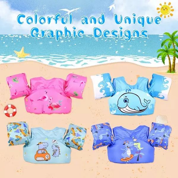 Natucare boys girls flotation kids swim jacket float vest life jacket for kid water park