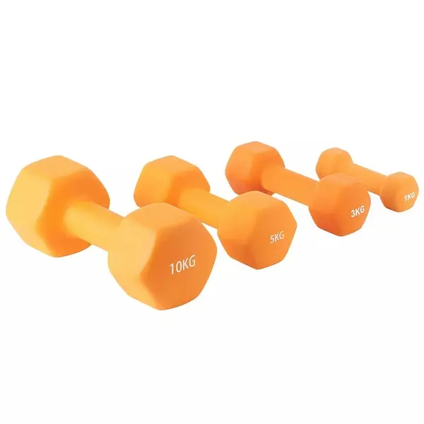 Guli Fitness Custom Color 1kg 3kg 5kg 10kg Vinyl Dumbbell Weights Aerobic Gym Women Kid Hex Neoprene Dumbbell Set Featured Image