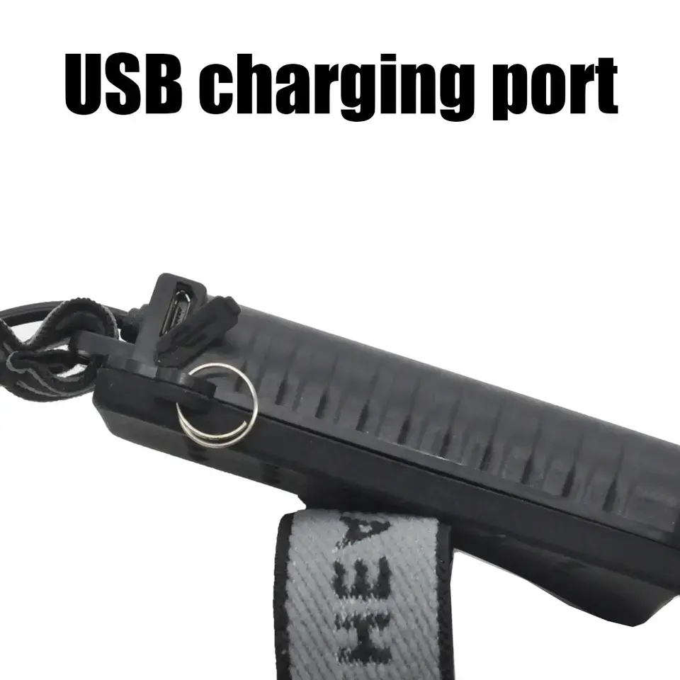 5LED outdoor waterproof USB charging headlight