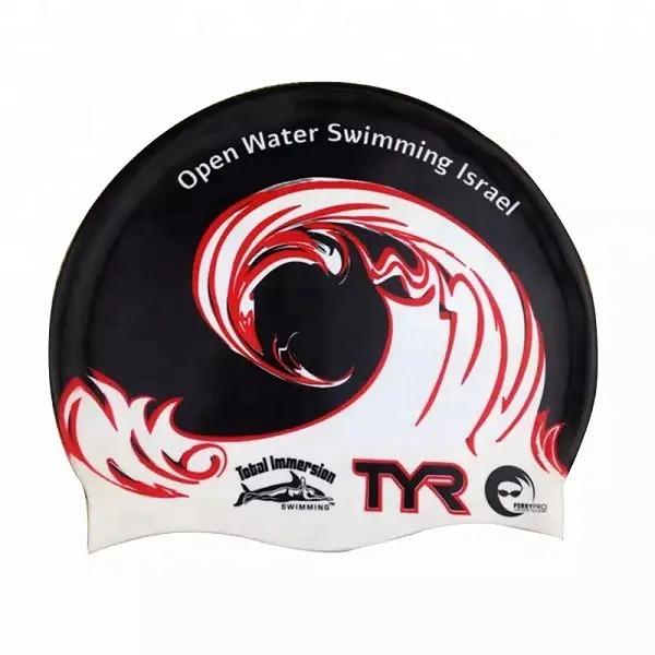 Custom Logo Printed Sports Diving Waterproof Silicone Swimming Cap Featured Image
