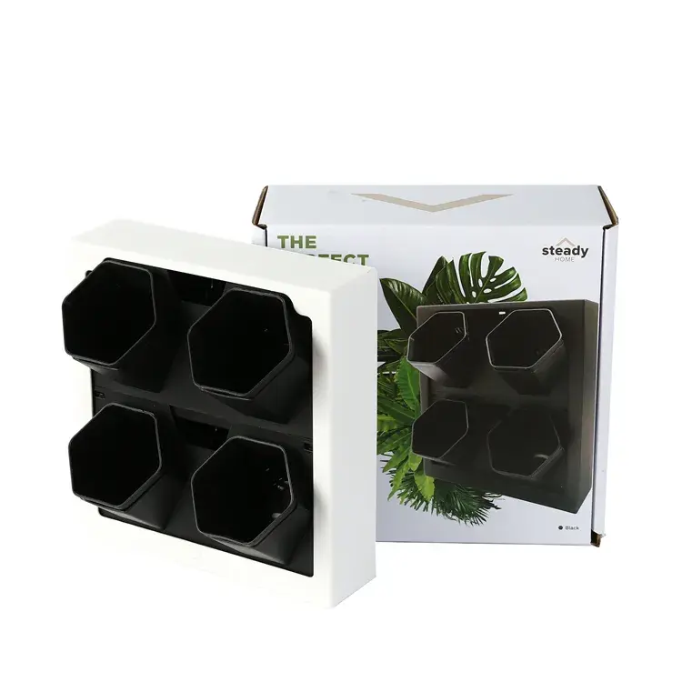 New Design Self-Watering Planter for The Home Artist of Green Wall 4 Pots Wall Planter