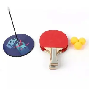 Table Tennis Racket Set Toy Ping Pong Training Equipment with Elastic Soft Shaft