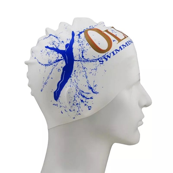 High-quality Custom Design Swim cap factory outlet Swimming pool training customization 55g waterproof silicone swimming cap Featured Image
