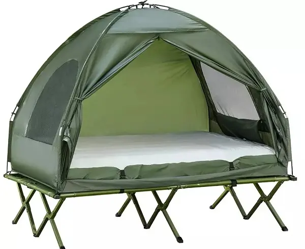 Hot Sale Compact Pop Up Portable Folding Outdoor Tents Camping Cot Tent Combo Set Featured Image