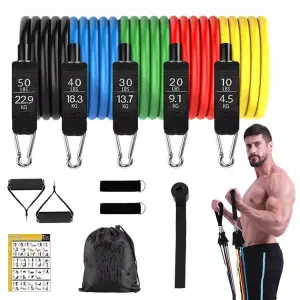 Resistance fitness pull rope set latex resistance band set