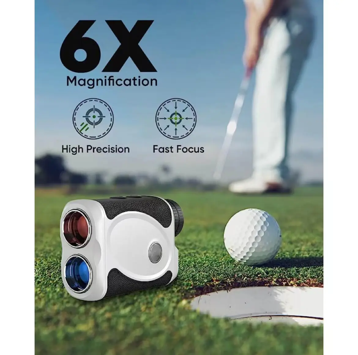 Golf Rangefinder, 800 Yards Laser Range Finder, High-Precision Flag Lock with Pulse Vibration