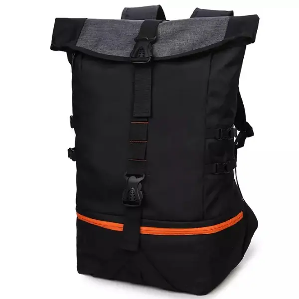 Custom Logo Travel Rolltop Backpack Gym Sport Football Basketball Backpack Men