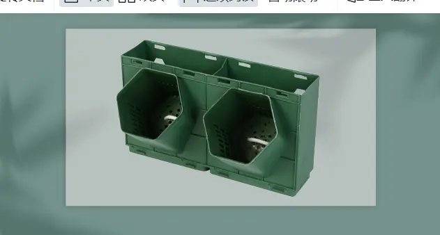 2 Pockets Green Self Watering Vertical Wall Planter Plastic Flower Pots Home Decoration Outdoor And Indoor