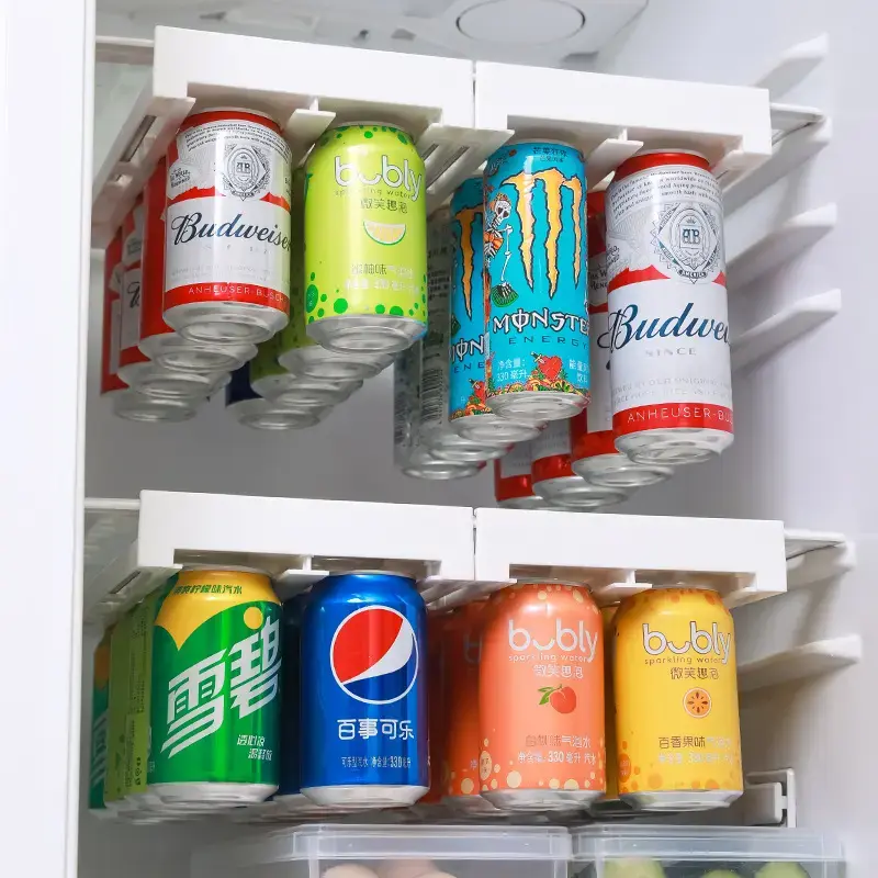 Refrigerator Hanging Can Storage Rack Drink Coke Canned Beer Storage Organizer Kitchen Supplies