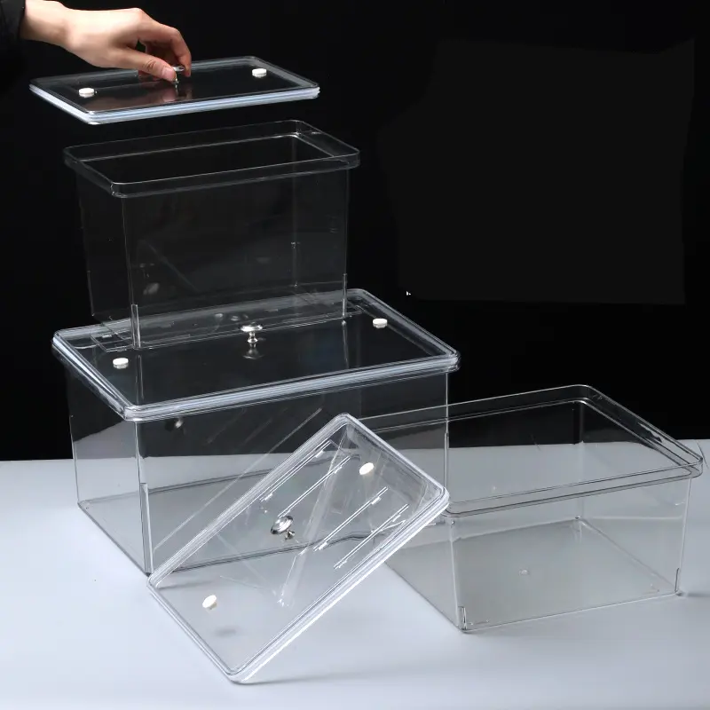 Supermarket food sealed box, bulk dried fruit snack box, food display box, dustproof and moisture-proof, transparent plastic display box