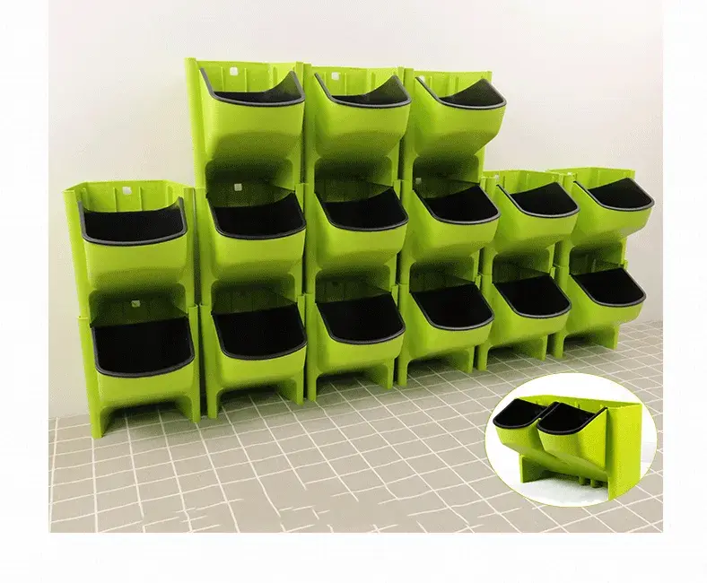 Movable Plant Wall Greening Balcony Vegetable Planting Pot Resin Plastic Combination Flower Pot