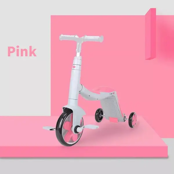 Pedal scooter for producing children’s multifunctional three-in-one children’s three-wheel balance bicycle