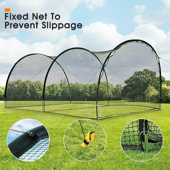 Hitting Cage Net Baseball Batting Cage, Training Equipment Batting Cage Net, Golf Baseball and Softball Cage Net with Frame and Net, Backyard Hitting and Pitching Practice