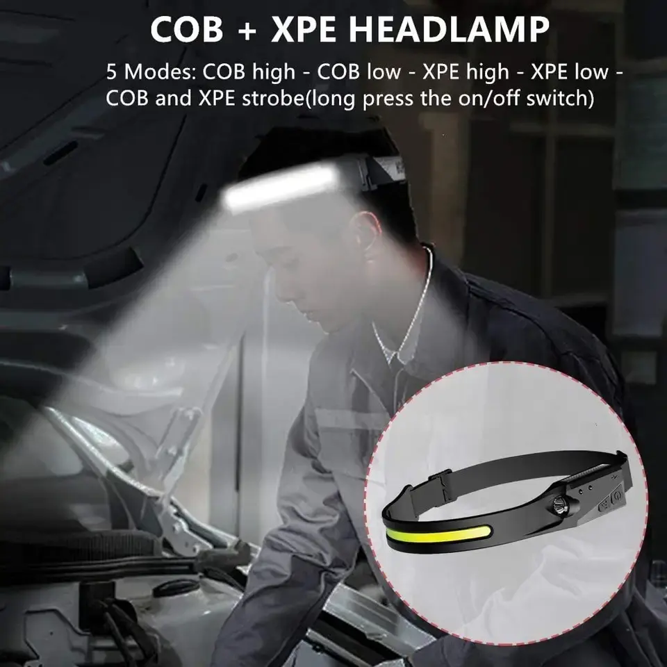 LED headlightsUSB charging COB headlights