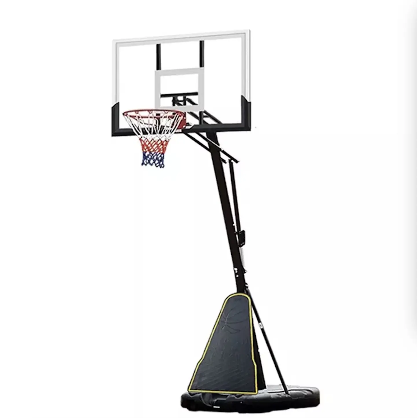 54” backboard Tempered glass Dunk Basketball hoop Basketball stand 5v5 competition Street basketball Outdoor movable Featured Image