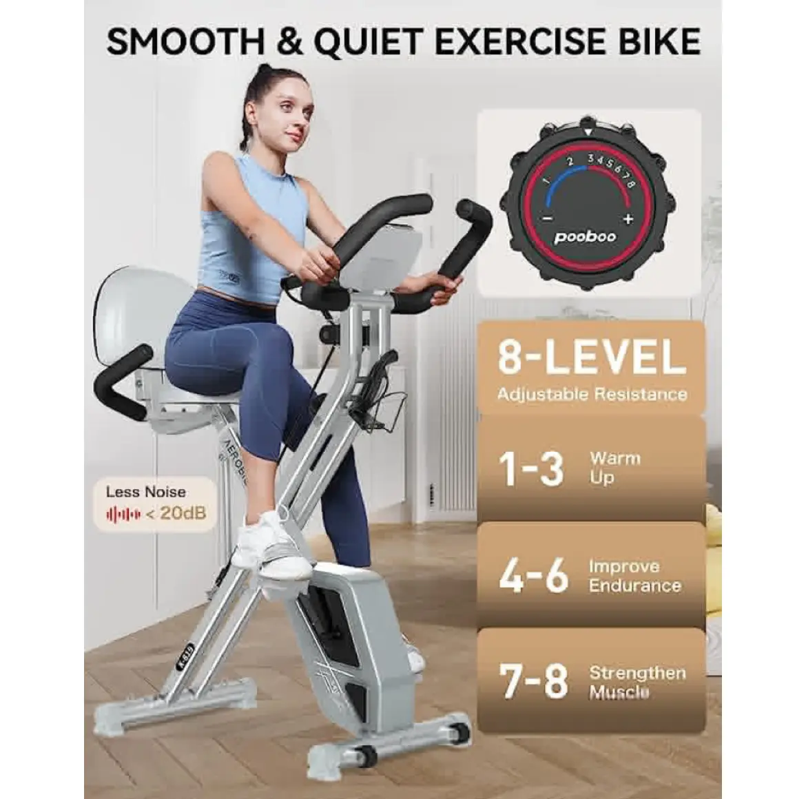 Foldable Magnetic X-Fitness Stationary Bicycle Machine