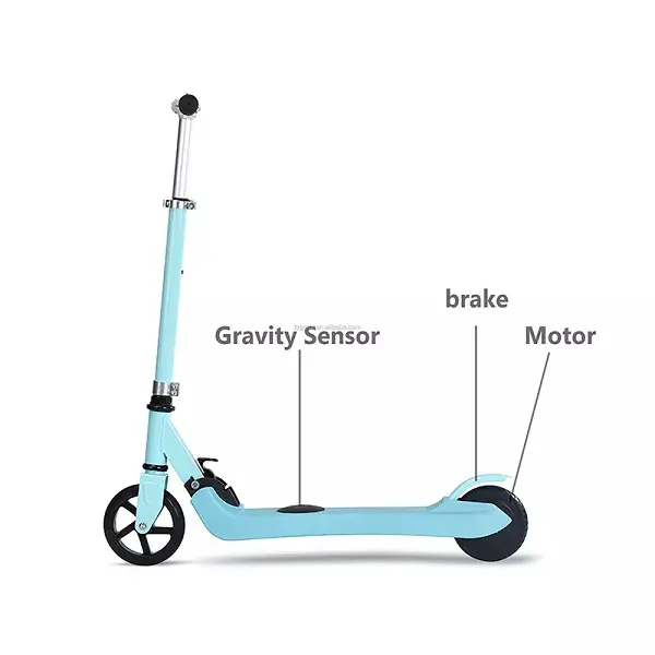 120w 22v2-2.5A 5-inch 2 wheel foldable children electric scooter CEROSH EMC LVD approved safety electric scooter for kids