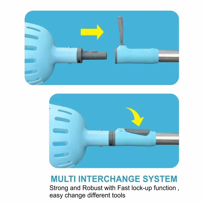 Fruit Picker Tool Adjustable Fruit Picker with Basket Apple Orange Pear Picker with Light-Weight Stainless Steel Pole