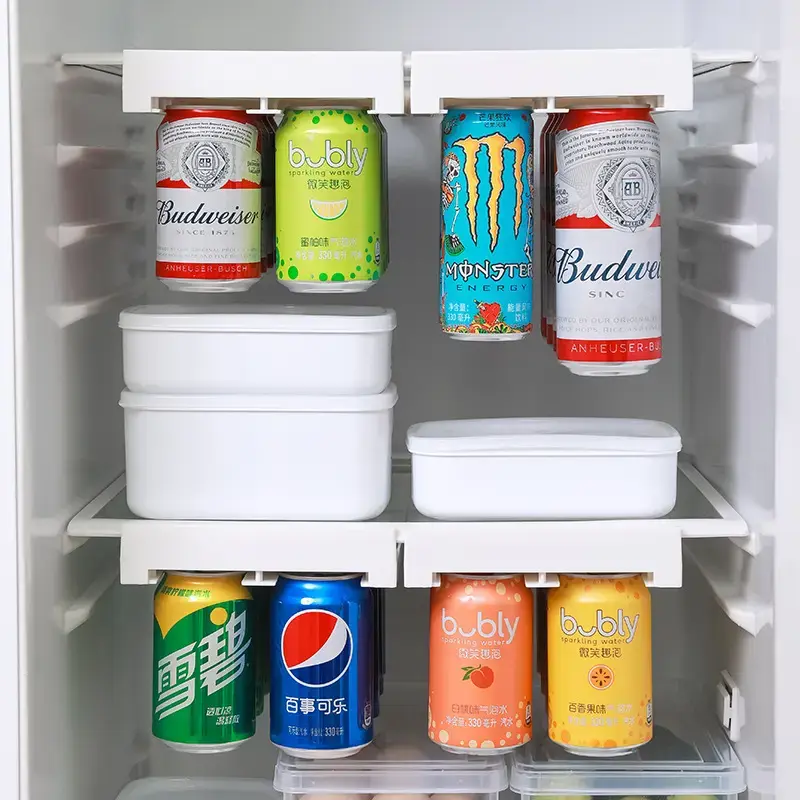 Refrigerator Hanging Can Storage Rack Drink Coke Canned Beer Storage Organizer Kitchen Supplies