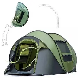Amazon best seller 3-4 Person High Quality Outdoor Family Waterproof Luxury Camping Canvas Tent