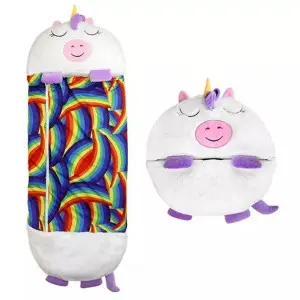 Outdoor Camping Unicorn Kids Custom Cartoon Children Sleeping Bag with Pillow Animal Full Compact Sleeping Bags for Children