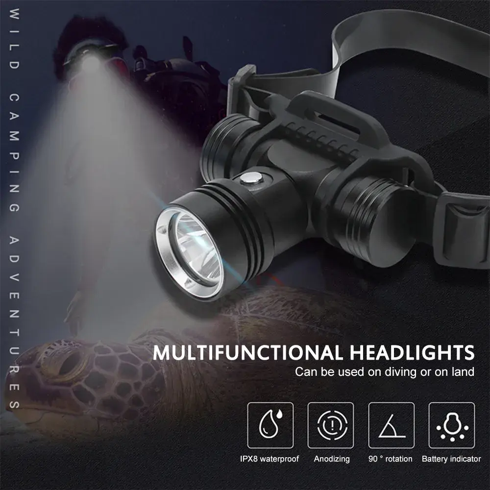 LED diving headlight flashlight