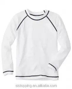 Surfing rash guard shirts, swim shirts, and SPF sun shirts