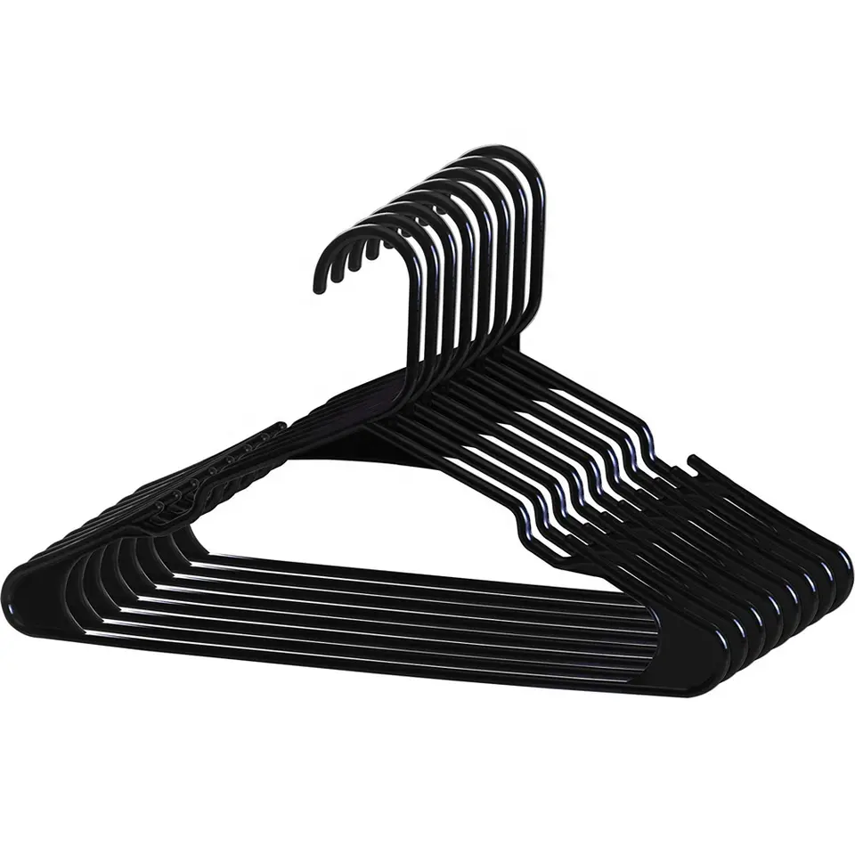 White Plastic Clothes Hangers Clothing Hangers Standard Plastic Hangers, Notched