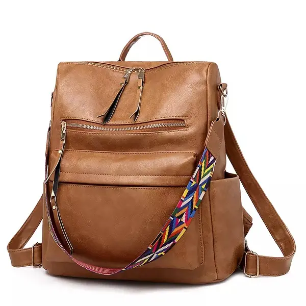 Backpack Female New Backpacks For Women Black Travel Backpack Soft leather School Bags for Teenage Girls Featured Image