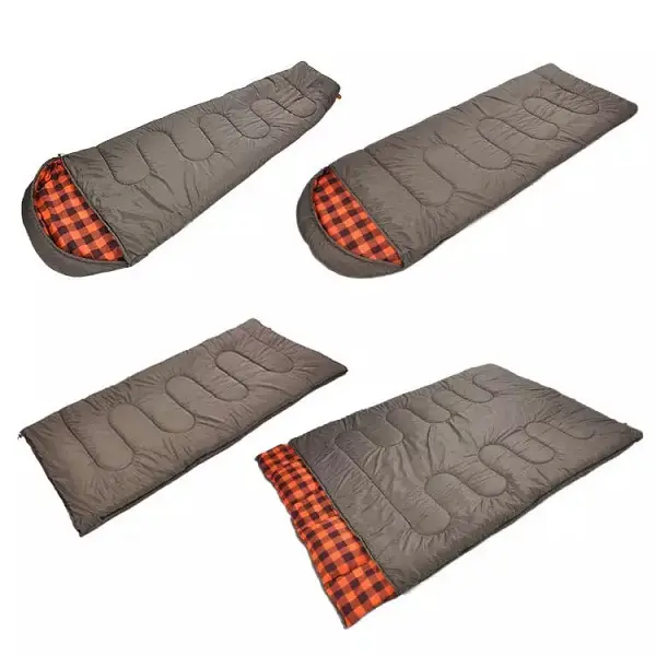 Portable Polyester 3 Season Outdoor Adults Compact Thermal Custom Manufacturing Hiking Backpack Sleeping Bag with Flannel Lining Featured Image