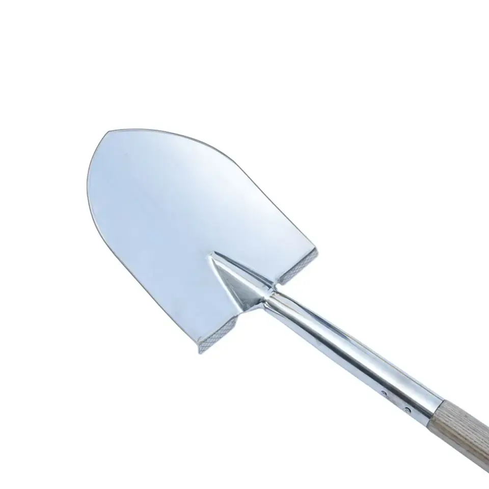 Outdoor Floral Garden Tools Wholesale ASH Wood Y Handle Stainless Steel Tree Digging Shovel Spade Featured Image