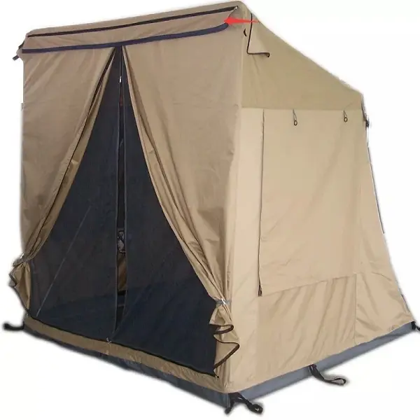280G Canvas 30-Second Ground Tent Quick Up Tent With AWNING Featured Image