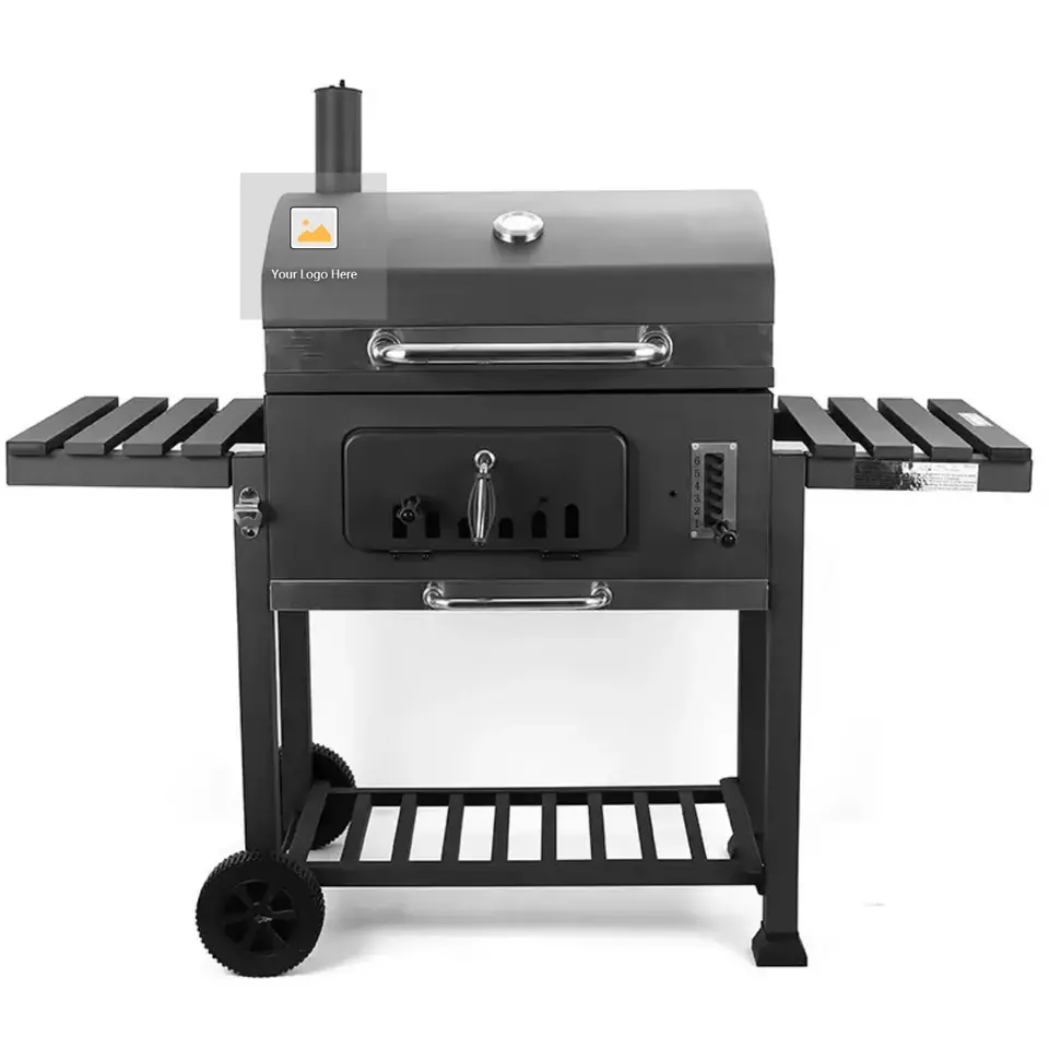 GS portable trolley charcoal cast iron grill is supplied Featured Image