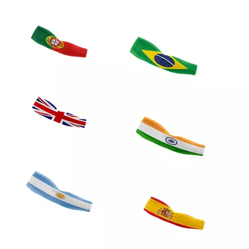 Summer Outdoor Sun Protection Ice Silk Football Sports Fans National Flag Sleeves