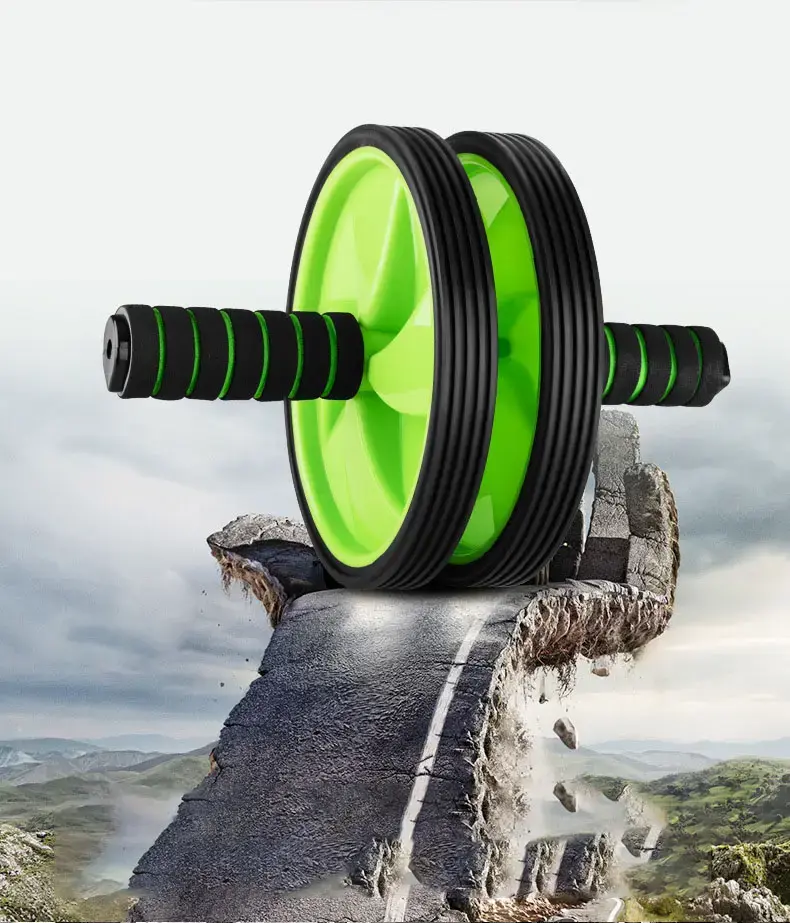 High quality double wheel workout, ab power wheel roller, belly roller, training wheel