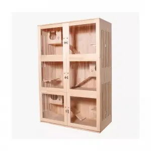 Pet house and furniture Cat house Cage wood Luxury wooden cat house
