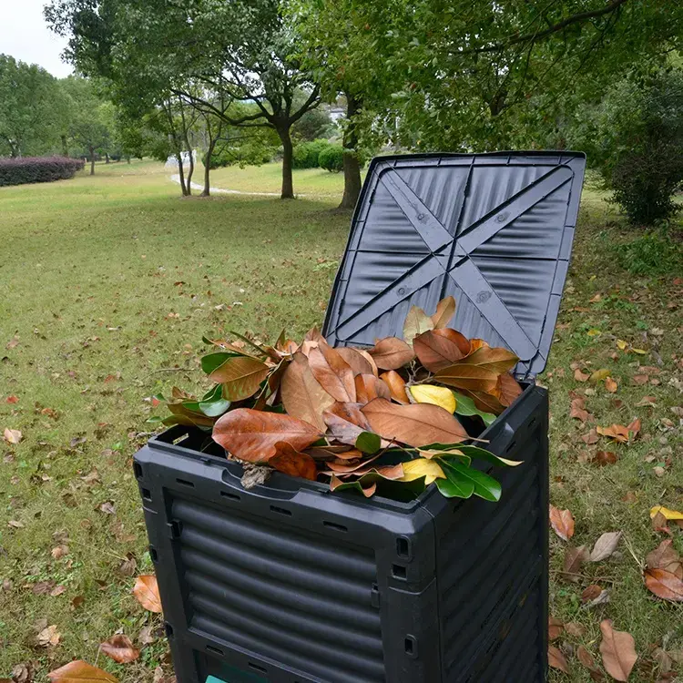 300L Outdoor Large Capacity Fertilizer Composter Plastic Garden Compost Bin