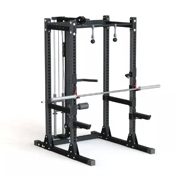 High Quality Wholesale Home Gym Equipment half squat power rack bench adjustable power cage commercial squat rack Featured Image