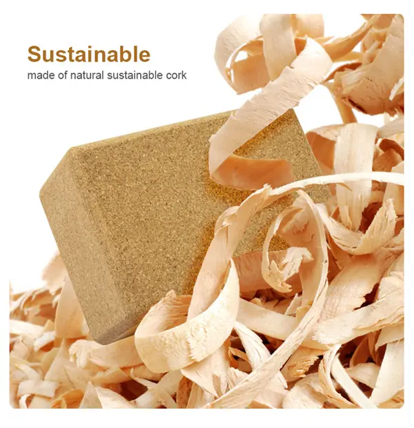 Custom Logo Eco Friendly 3_ Fitness Brick Yoga Block Cork