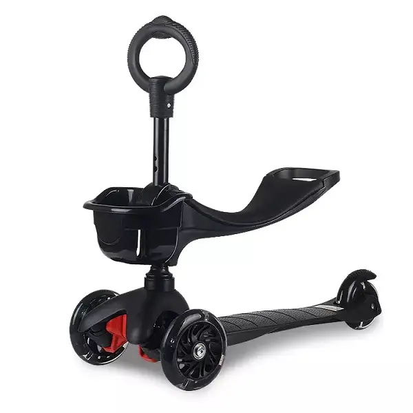 Amazon best seller three in one children’s tricycle skateboard scooter height adjustable 3 flashing wheels kick scooters for kid Featured Image