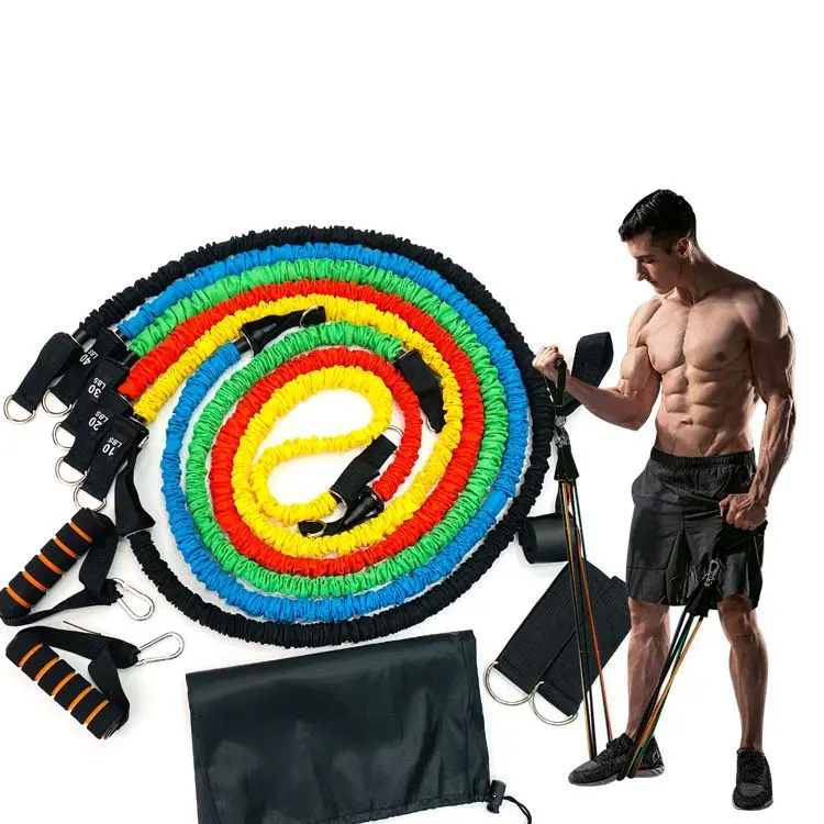 11-piece set of tension rope puller bungee rope muscle training belt Featured Image