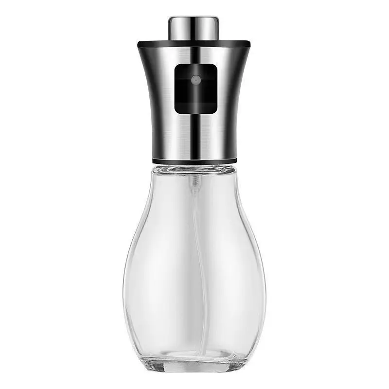 Rust steel injector Press-type injector bottle, vinaigrette bottle, household kitchen glass oil bottle, barbecue oil bottle