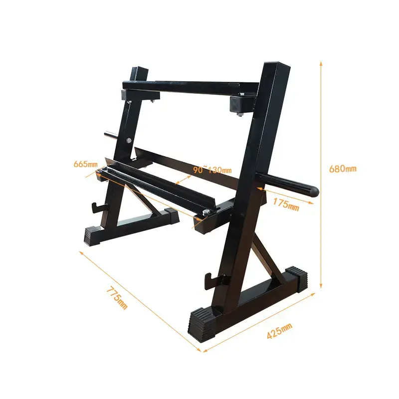 Foldable dumbbell holder double layer versatile