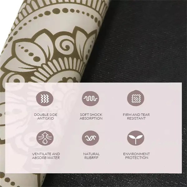 65x65cm Cork Wholesale custom design meditation rubber mats eco fitness round yoga mat