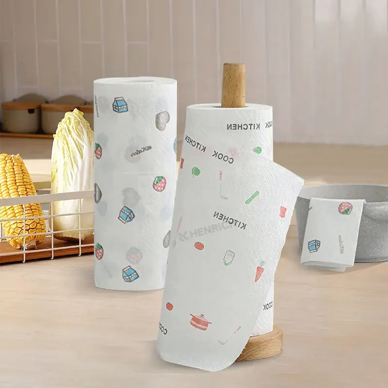 ew design reusable 3-color printed checkered lazy kitchen dish wet and dry manufacturers stack lazy rag reusable paper towel