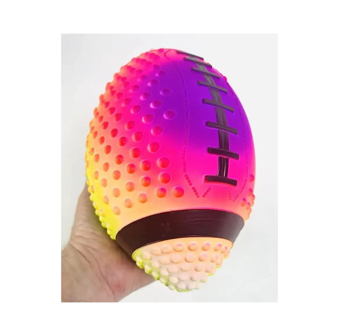 Soccer Ball Neon Color 9 Inches Air Filled Soft rubber Inflatable Soccer Ball