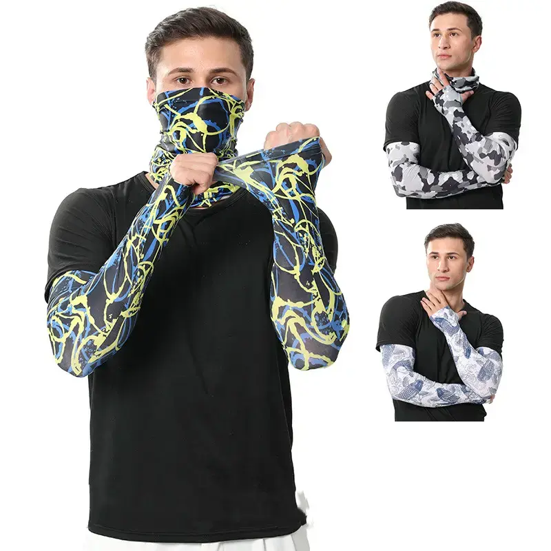 Oem Breathable Arm Sleeves Sun Protection Men Cover Custom Compression Printed Sport Arm Sleeves For Cycling Golf