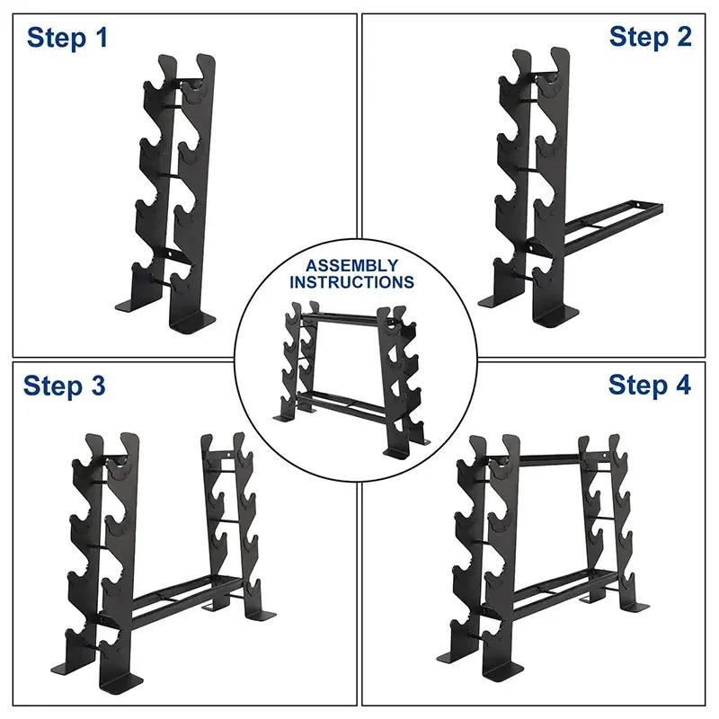 Custom black metal dumbbell holder