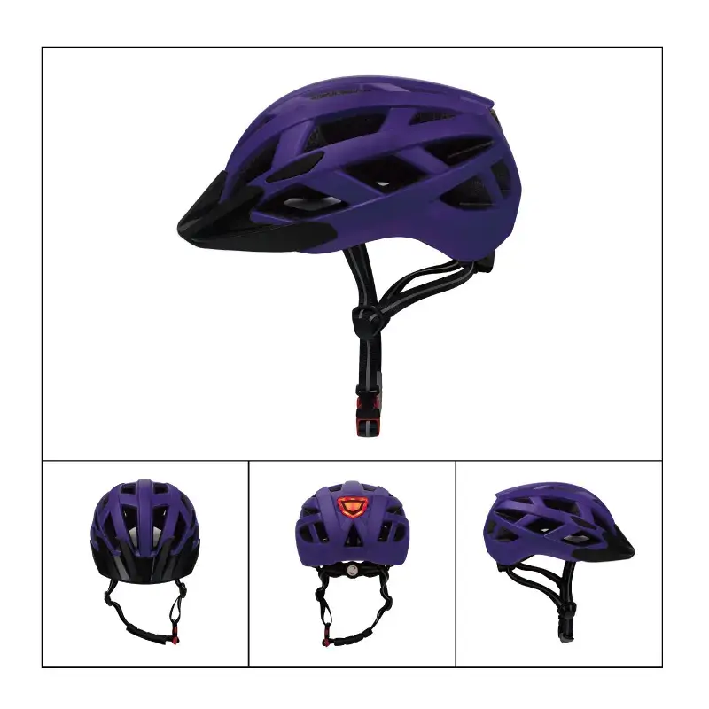 Best seller factory wholesale sports protection custom electric mtb bicycle helmet cycling bike helmet with LED lights for adult
